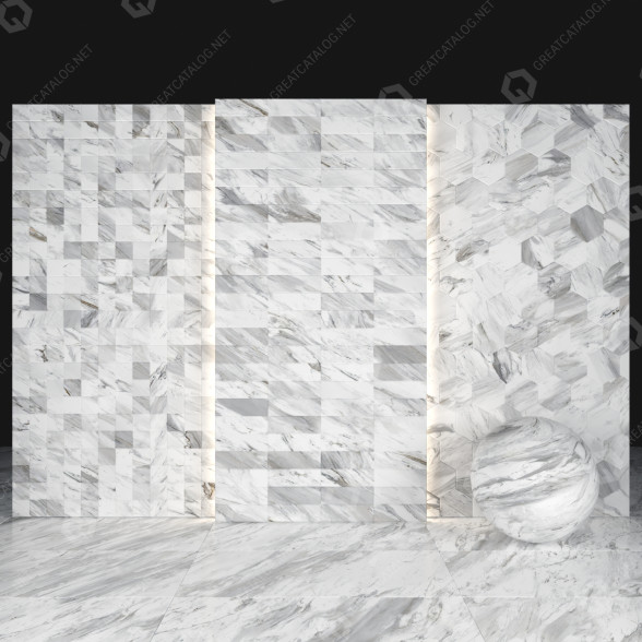 Azulejo Bianco Carrara Marble 01 Modelo 3D