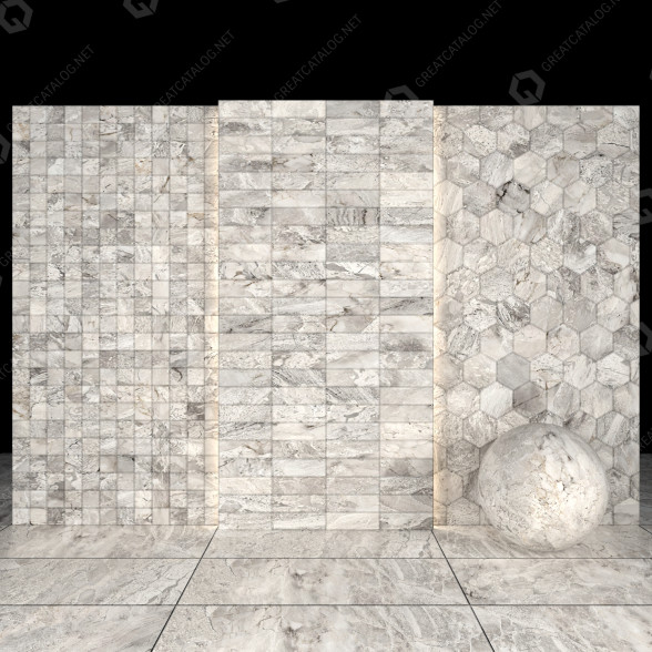 Плитка Antica Gray Marble 3D модель
