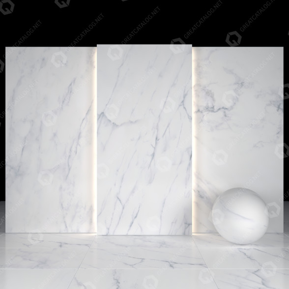 Плитка Antique Carrara White 02 3D модель
