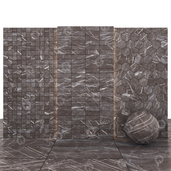 Fliese Gray Stone 06 3D-Modell