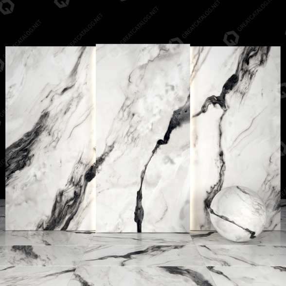 Carrelage Royal Black Marble 02 modèle 3D