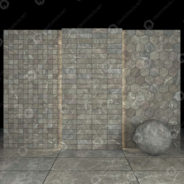 Tile Gray Marble 06 3D model