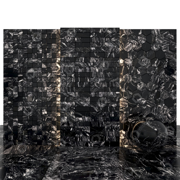 Fliese Oscuro Mist Granite 3D-Modell