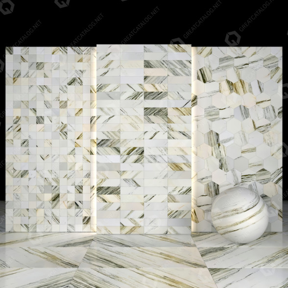 Tile Oriental Volakas Marble 3D model