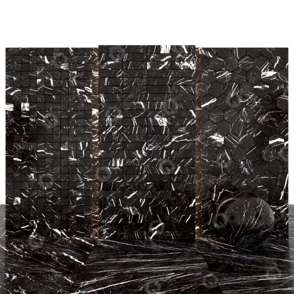 Плитка Marquina Black Marble 02 3D модель