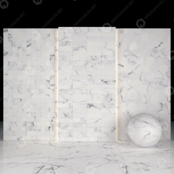 Плитка Carrara White Marble 04 3D модель