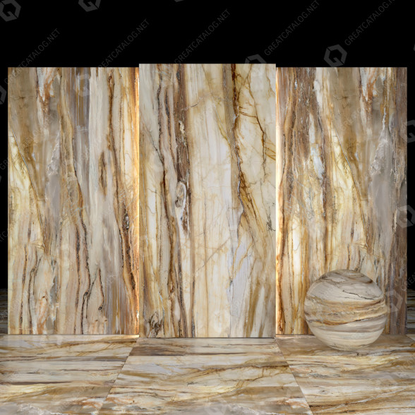 Tile Fossil Beige Marble 3D model