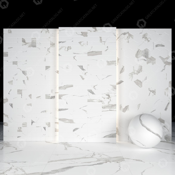 Płytka Statuario Veins Marble model 3D