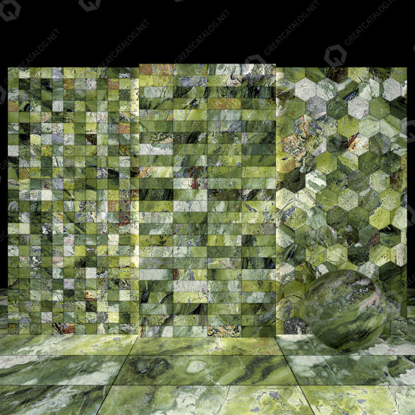 Tile Brilliant Green Marble 02 3D model