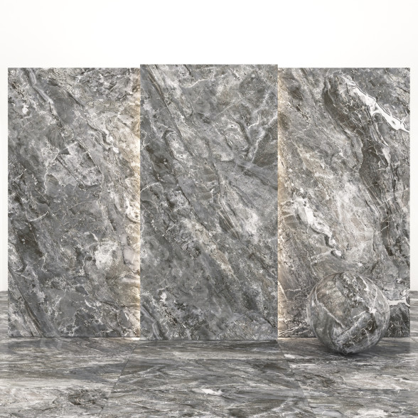 Плитка Bergama Dark Marble 3D модель