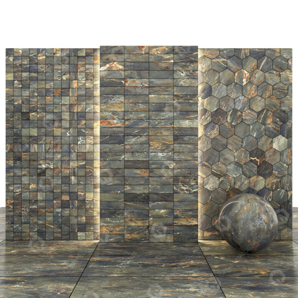 Плитка Bonita Green Marble 3D модель