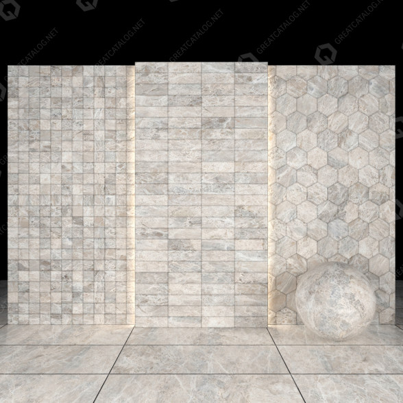 Плитка Lizard Gray Marble 3D модель