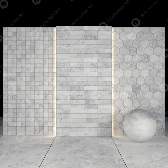 Плитка Alda White Stone 3D модель