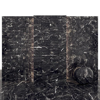 Плитка Gray Black Marble 02