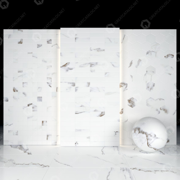 Плитка White Calacatta 10 3D модель