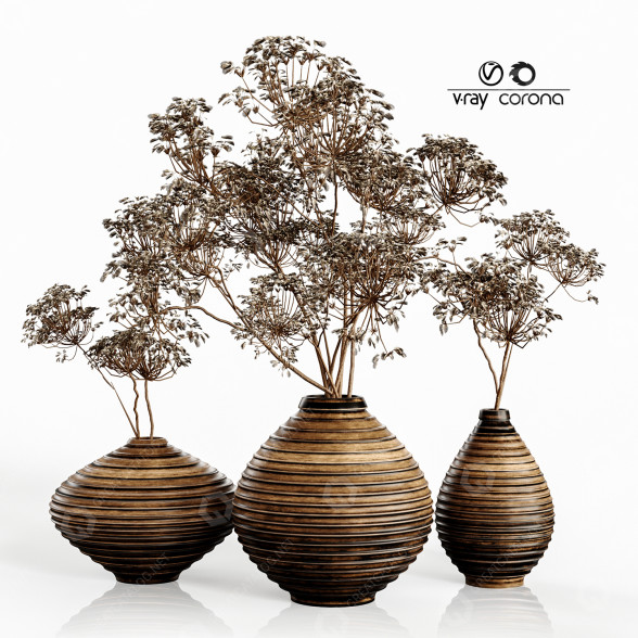 Jarrones y plantas Set Bouquets Hazel Modelo 3D