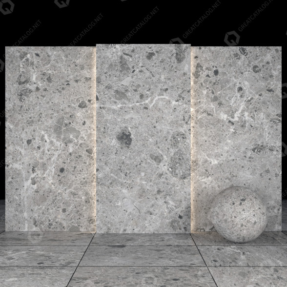 Fliese Sarita Gray Stone 02 3D-Modell