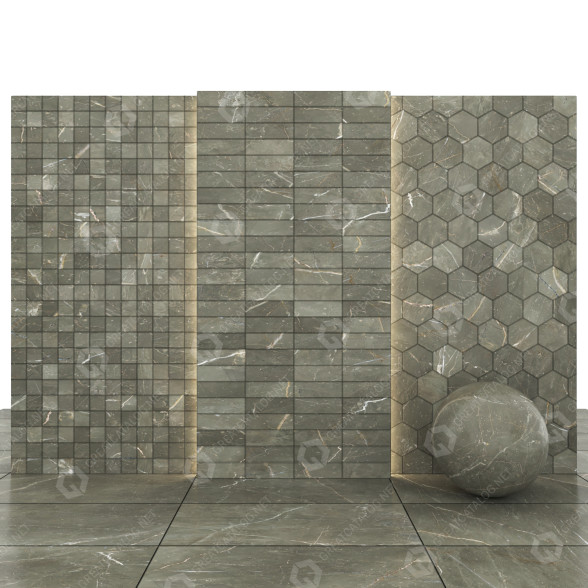 Azulejo Puplis Light Marble Modelo 3D