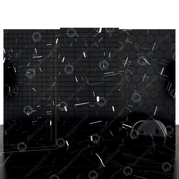 Плитка Sahara Noir Black Marble 02 3D модель