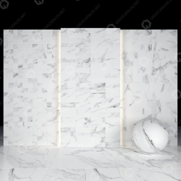 Płytka Luxury White Marble model 3D