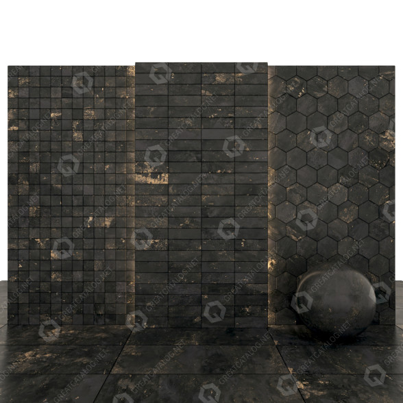 Плитка Slut Balck Stone 3D модель