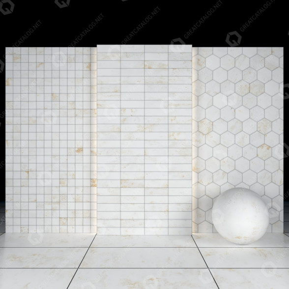 Плитка Slut White Stone 3D модель