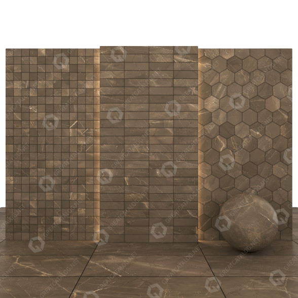 Fliese Gaudi Stone 02 3D-Modell