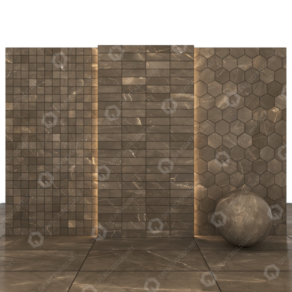 Плитка Gaudi Stone 01 3D модель