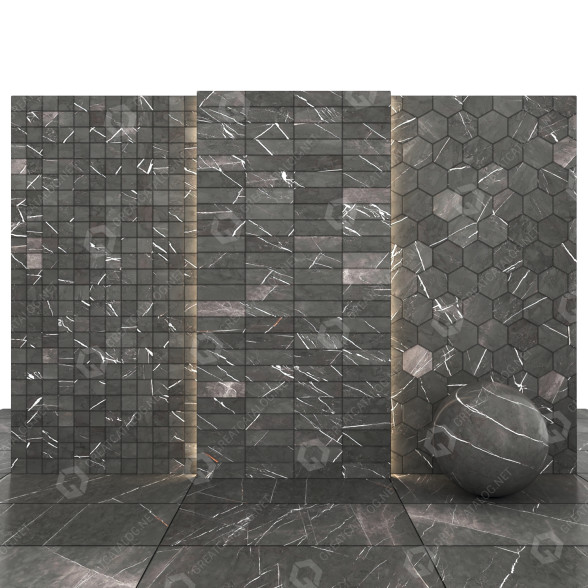 Плитка Gray Marble 09 3D модель