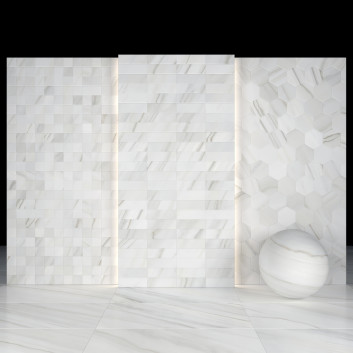 Плитка White Lasa Marble 01