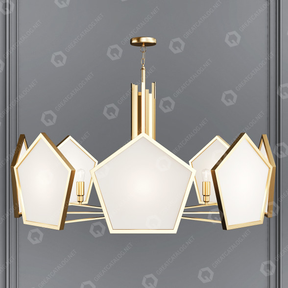 Люстра Anke Luxury Brass 3D модель