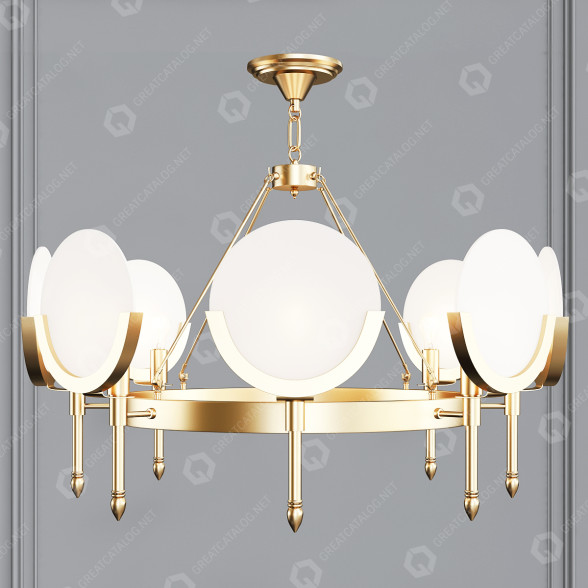 Kronleuchter Anke Brass Marble Meduz 3D-Modell