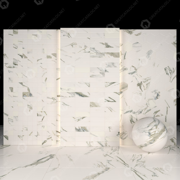 Fliese White Calacatta 21 3D-Modell