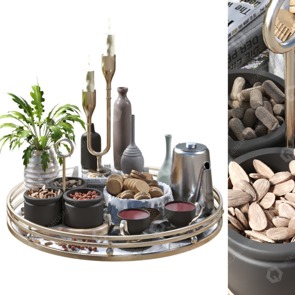 Декор Breakfast Set 028 3D модель