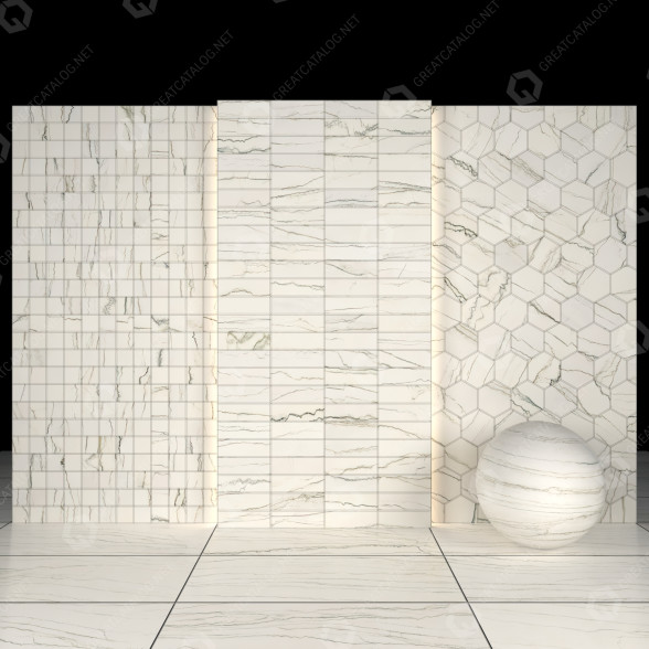 Плитка White Macauba Marble 3D модель