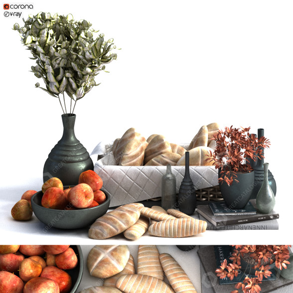 Декор Breakfast Set 030 3D модель