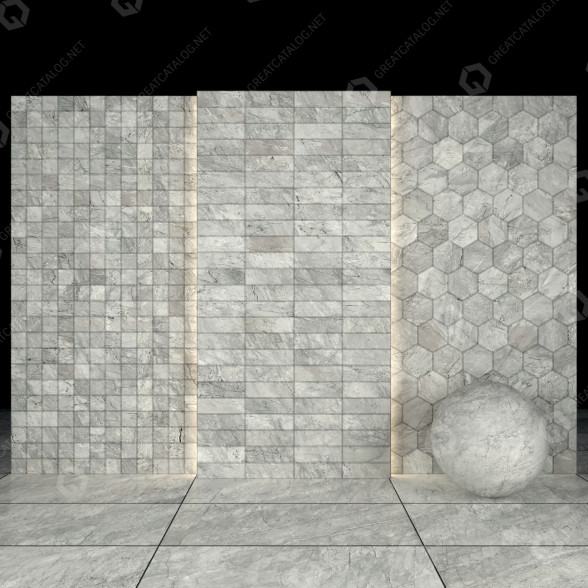 Carrelage Ash Alps Marble modèle 3D
