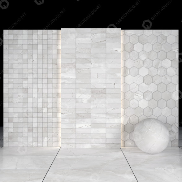 Azulejo Lima Gray Marble Modelo 3D