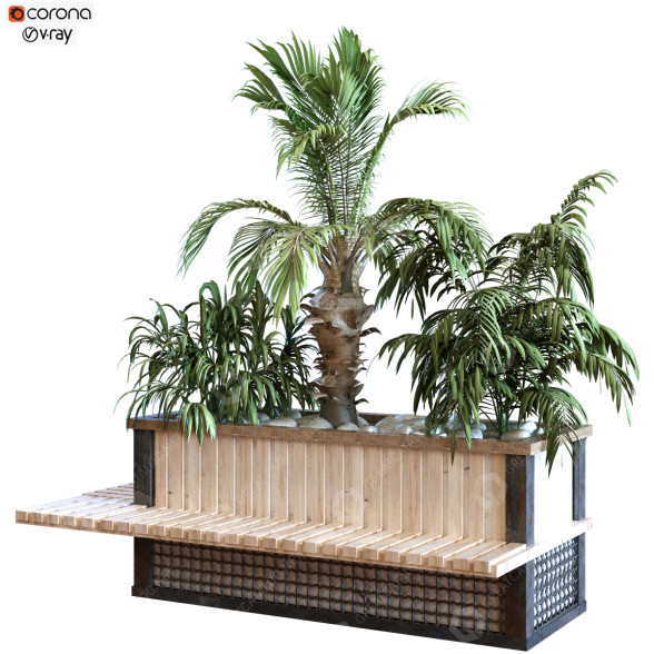 Рослини та лава Plant in Box Set 115 3D модель