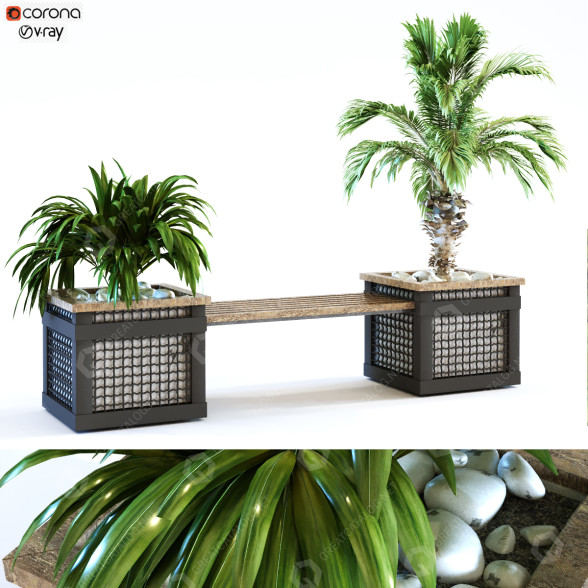 Рослини та лава Plant in Box Set 116 3D модель