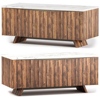 Buffet  TOV Furniture Astoria White Concrete Modèle 3D