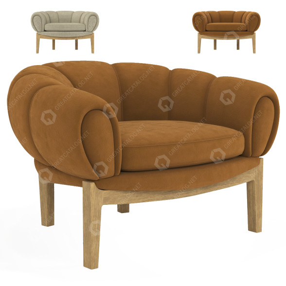 Sessel Croissant 3D-Modell