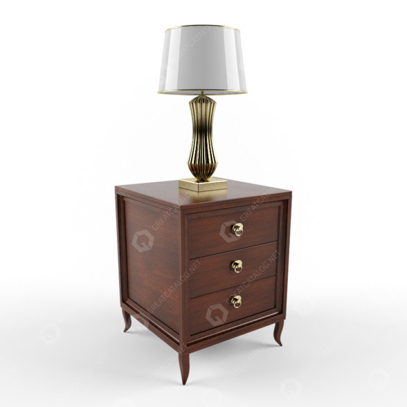Nachttisch und Tischlampe Furniture 3D-Modell