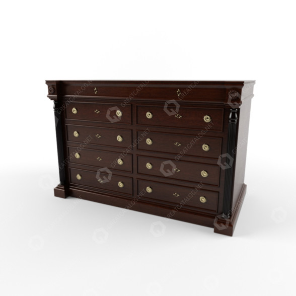 Kommode mit Schubladen Classic 3D-Modell