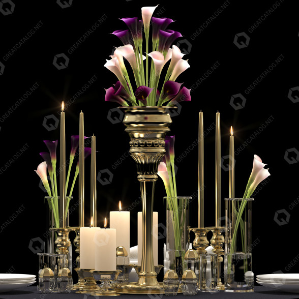 Dekoracje Table Set 3 model 3D
