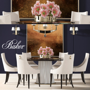 Стіл, стільці та декор Baker McGuire Dinning 2