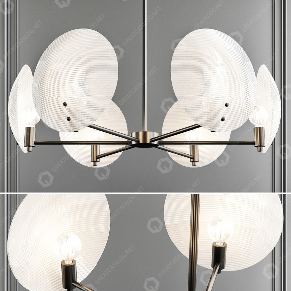 Люстра West Elm Mason 6-Light Glass 3D модель