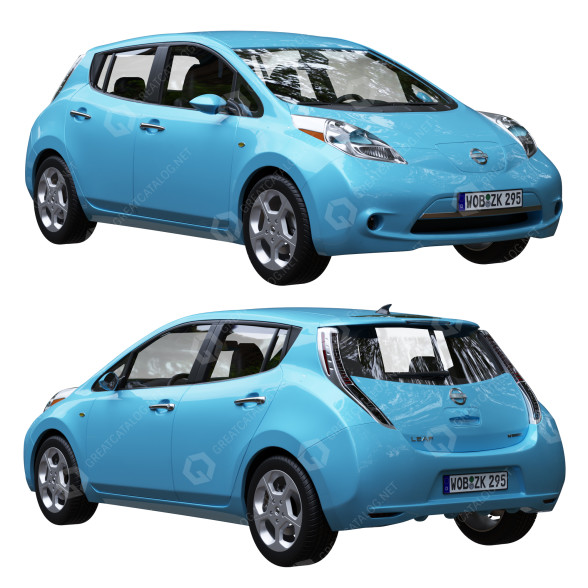 Автомобіль Nissan Leaf 2011 3D модель