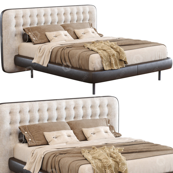 Bett Desiree Dedalo Up Beige 3D-Modell