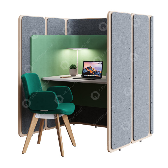 Workspaces Orangebox Coppice 02 3D model
